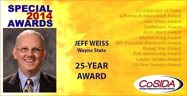 25-Year Award Salute: Jeff Weiss (Wayne State) 